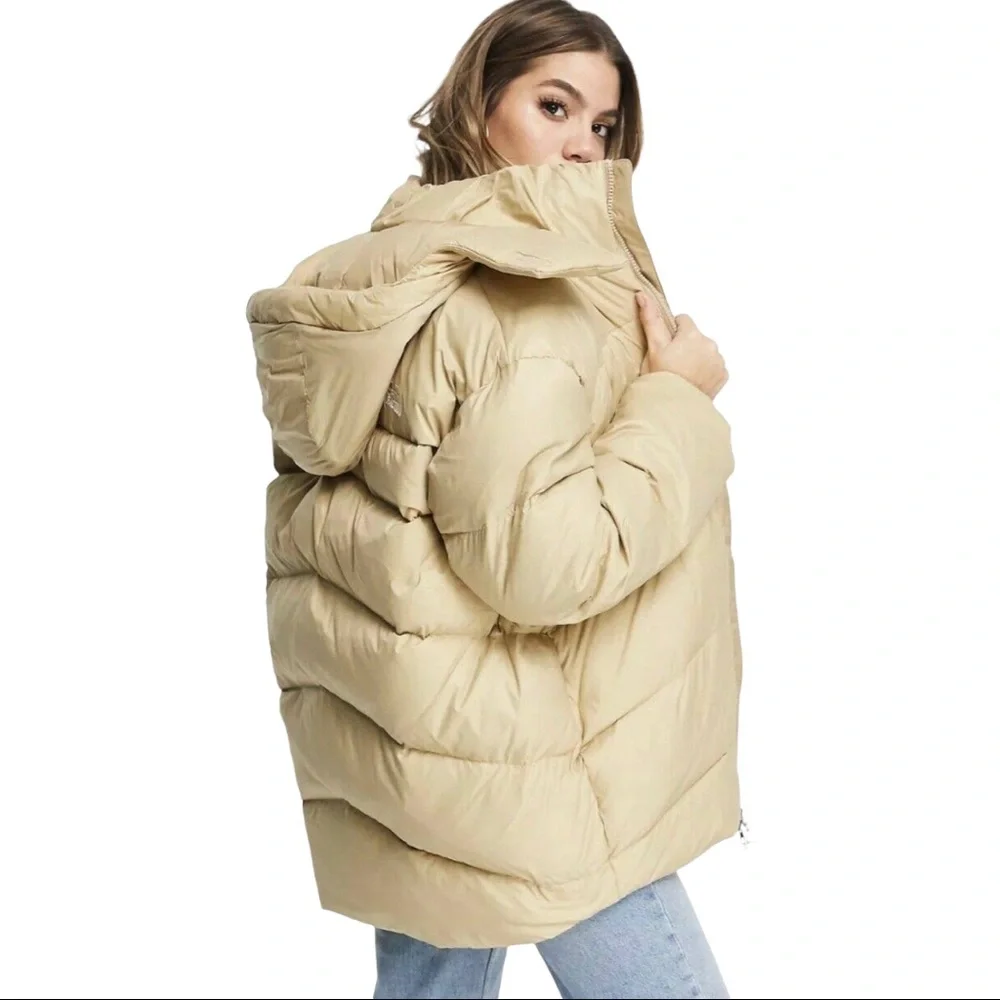 NWT The North Face Women’s Palomar Down Parka Coat Jacket relaxed fit Khaki L - Picture 13 of 14